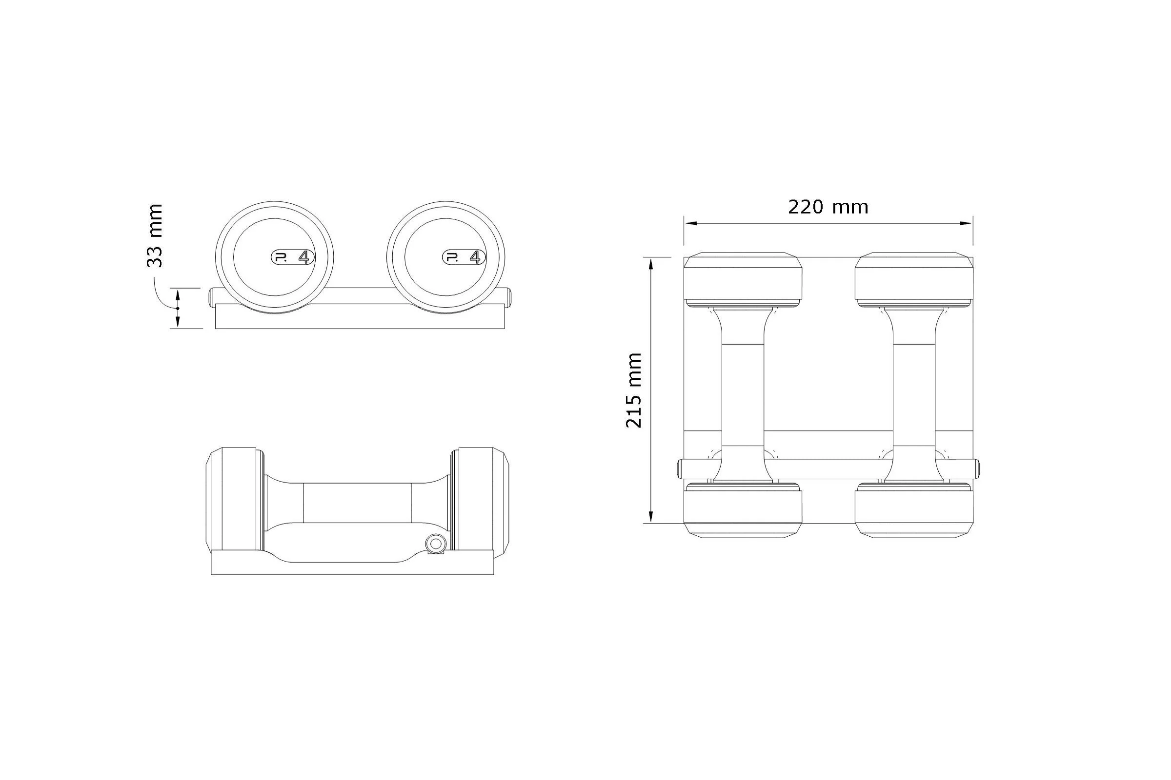 COLMIA™ Dumbbells Pair With Wooden Stand - Image 4