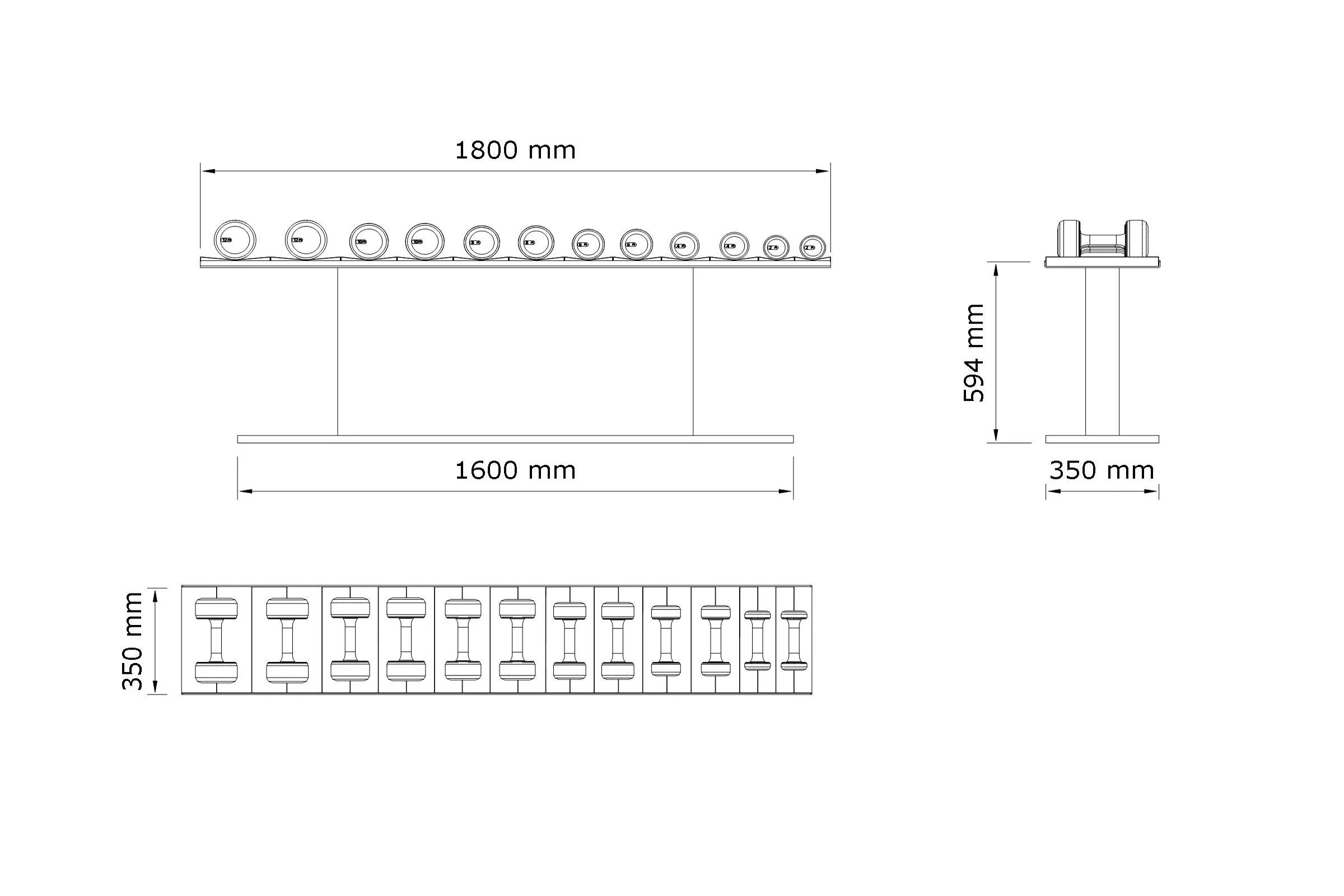 COLMIA™ LIGHT - Dumbbells With Horizontal Rack - Image 5