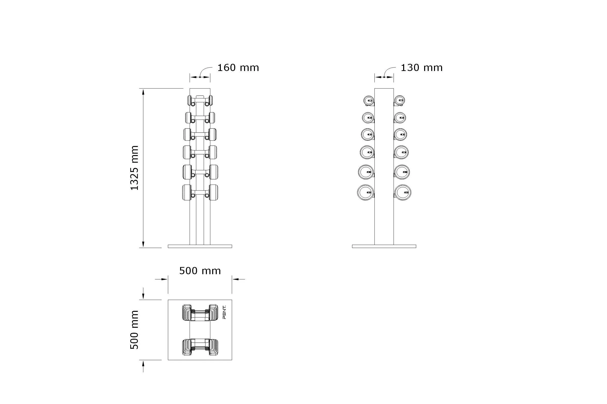 COLMIA™ LIGHT - Dumbbells With Vertical Rack - Image 4