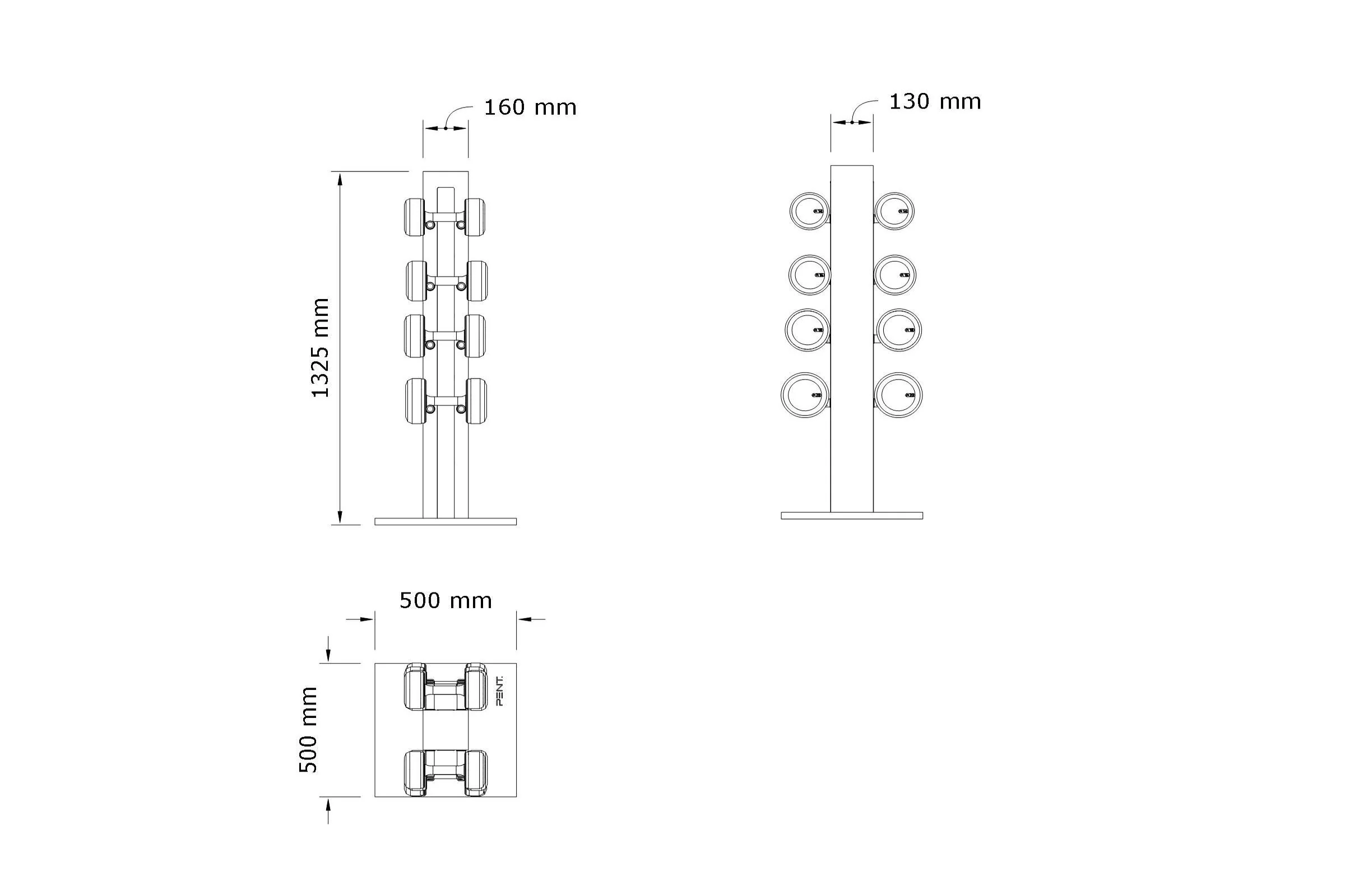COLMIA™ POWER - Dumbbells With Vertical Rack - Image 3