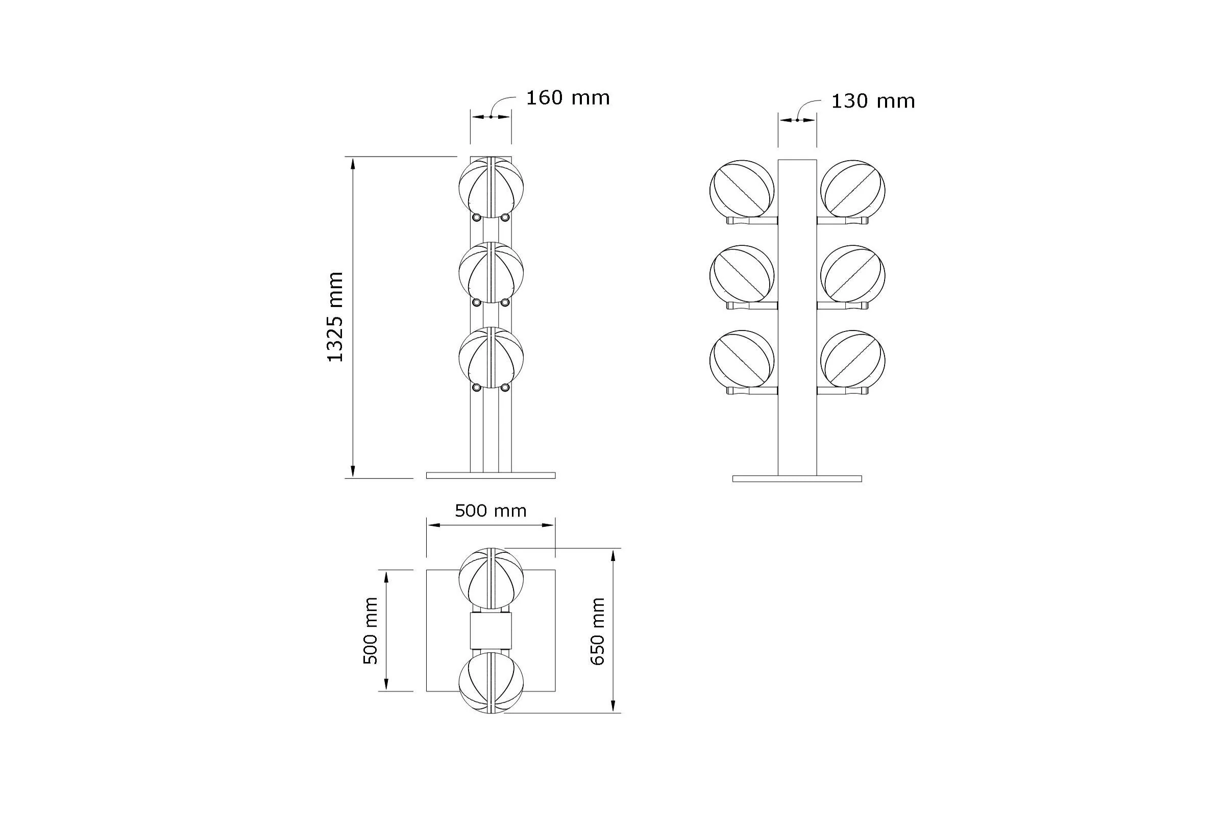 MOXA™ SET- Weighted Gym Balls With Vertical Rack - Image 3