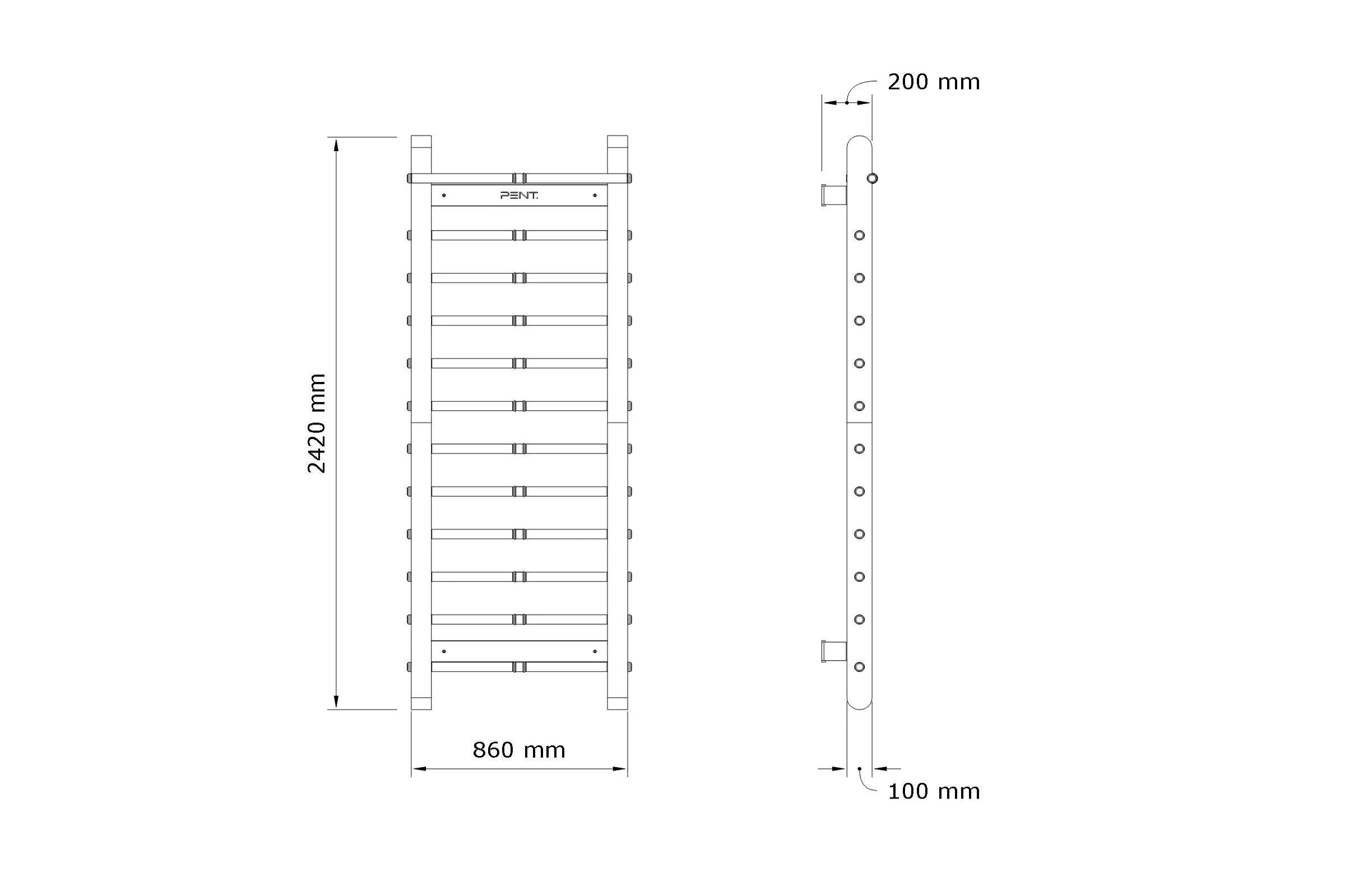SCALA™ BASIC - Fitness Wall Bar - Image 3
